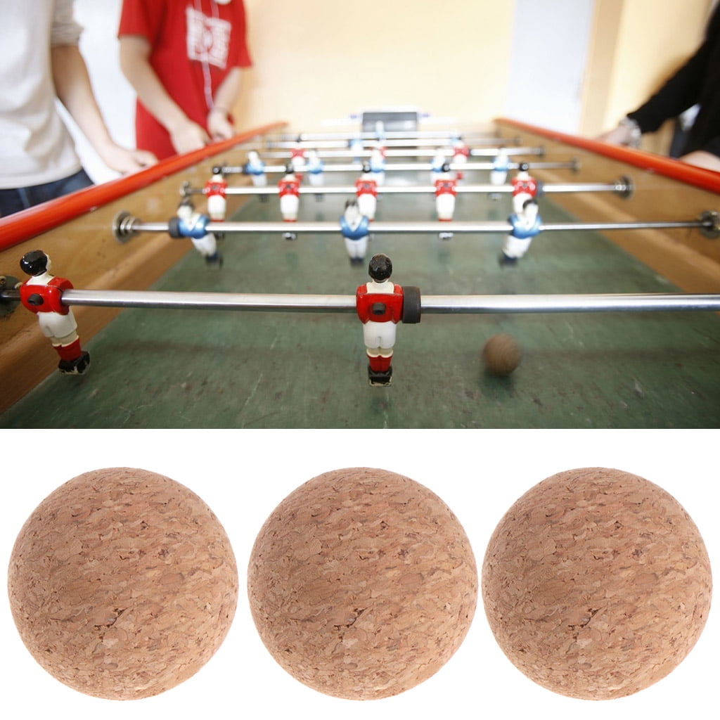 36mm Cork Solid Wood Football Table Soccer Football Foot Fussball Foot Toy#G 