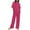 Pink, variant on Pyhlmscde Women 2 Piece Outfits Sets, Wide Leg Pants Woman, Linen Dress
