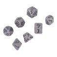 thumbnail image 3 of Dados poliédricos para juegos de mesa, 7 piezas de dados poliédricos con revestimiento para juegos de rol, dados poliédricos elegantes y modernos, 3 of 14
