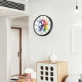 thumbnail image 6 of Voice Activated Clock with Glow Light 12 Inch Large Silent Wall Clock Battery Operated for Home Decor Rainbow-colored Unicorn, 6 of 8