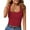 #1 Red, variant on Sleeveless Tops for Women Ribbed Tank Summer Square Neck Fashion Knit Shirts Casual Basic Tanks Solid Color Red Tunic Size L