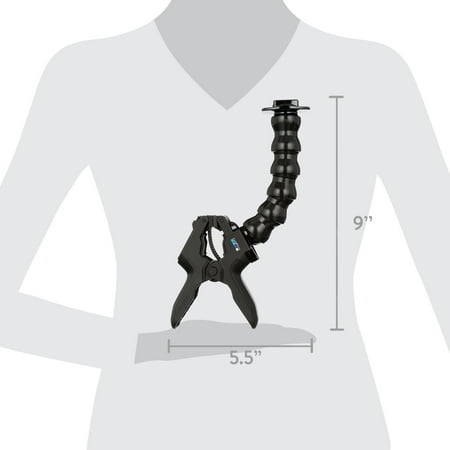 GoPro Jaws Adjustable Clamp Mount, Flex Clamp and Neck, for GoPro HERO3  Black, Multicolor, 1