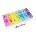 thumbnail image 3 of Pastillero Portátil para 7 Días Almacenamiento Pastillas 2 Veces Al Día (grande Colorido), 3 of 3