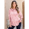 thumbnail image 4 of Roaman's Women's Plus Size Kate Long Sleeve Easy Cotton-Blend Button-Front Shirt, 4 of 6