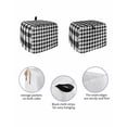 thumbnail image 2 of Farmhouse Checkered Toaster Cover 2 Slice, Black White Buffalo Plaid Dustproof Bread Machine Oven Cover with Storage Pockets, Fits Most Kitchen Toasters Protector, 2 of 5