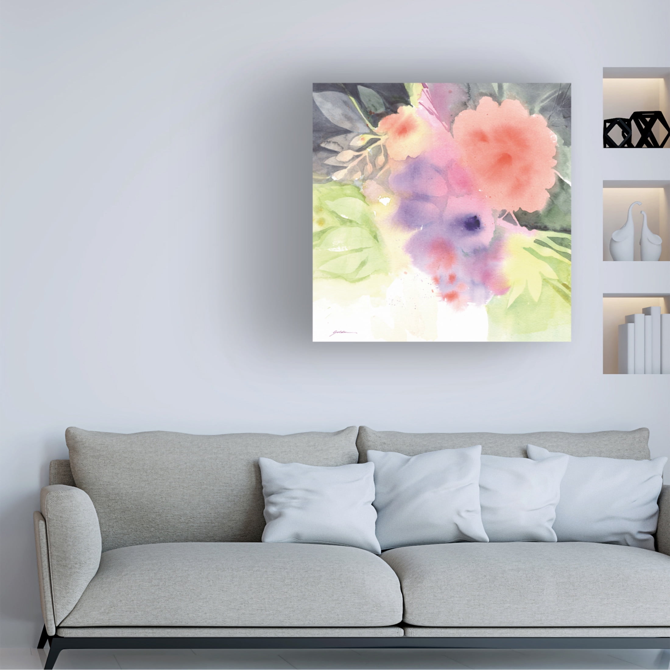 Canvas Wall Art - Sheila Golden 'Timeless' Wall Art for Living Room, Bedroom, or Office Décor by Trademark Fine Art - 18 x 18 Inches