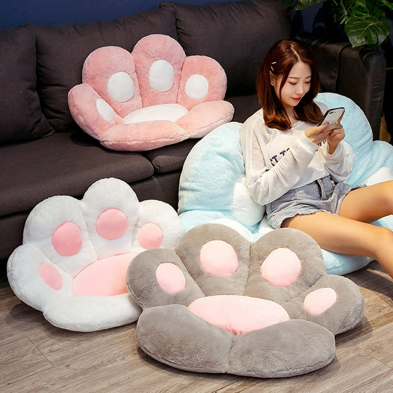 Chair Cushion With Seat Backrest, Cute And Warm Desk Cushion, Cat Paw  Cushion, Warm And Soft Chair Cushion, Cat Paw Cushion, Comfortable Warm  Seat