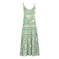 thumbnail image 4 of WCMZJ 2024 Women's Casual Summer Floral Long Maxi Dresses Floor Length Sleeveless Plus Size Sundresses Green M, 4 of 5