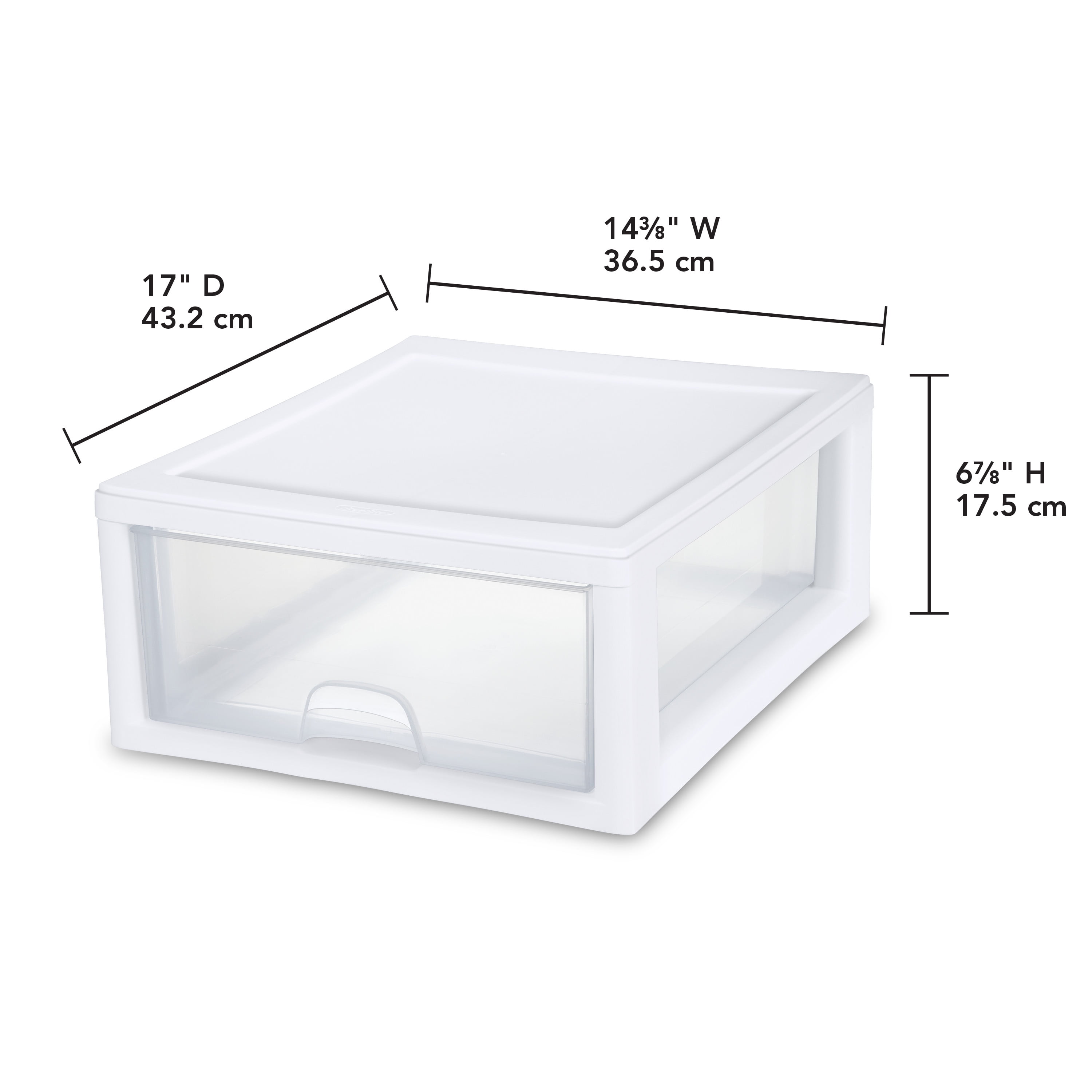 Sterilite 14 In. x 6 In. x 17 In. 16 Quart White Stackable Storage Drawer -  Do it Best Valley Hardware and Nursery