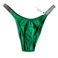 thumbnail image 2 of Victoria's Secret Shine Strap Brazilian Bikini Swim Bottom Green Size X-Large NWT, 2 of 3