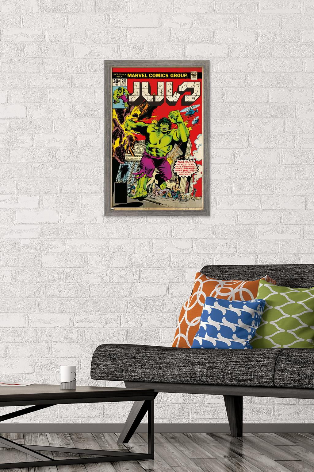 Marvel Katakana - Hulk #206 Wall Poster, 14.725" x 22.375" Framed