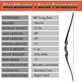 thumbnail image 2 of 60" Takedown Longbow Archery Wooden Archery Bow Included Fur Rest Pad Stringer Tool Tab String Nocks Right Hand for Hunting or Target, 2 of 6