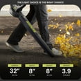 thumbnail image 5 of Sun Joe Electric All Purpose Leaf Blower, 6 Amp Motor, 155 MPH Air Speed, Black, SBJ597E, 5 of 9