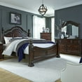thumbnail image 6 of Messina Estates Dark Brown King Poster Bed - Dresser & Mirror, 6 of 11