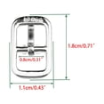 thumbnail image 3 of INSPIRE CHIC Unisex 20 Pairs Metal Leather Shoes Ornament Needle Buckle Silver Tone One Size, 3 of 6