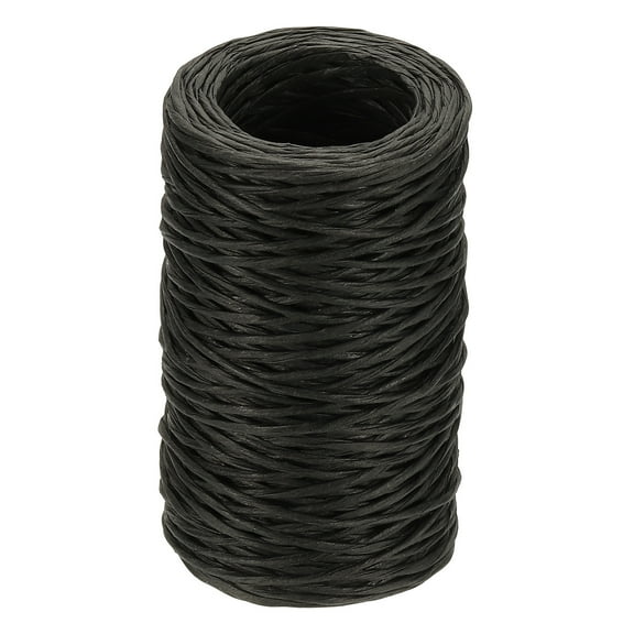 Uxcell 55 Yards Floral Bind Wire Wrap Twine, 2mm Floral Wire Vine Bind Wire Rustic Craft Wire for DIY Projects Flower Bouquet Making Wreath Gift Wrapping Wedding Decoration, Black