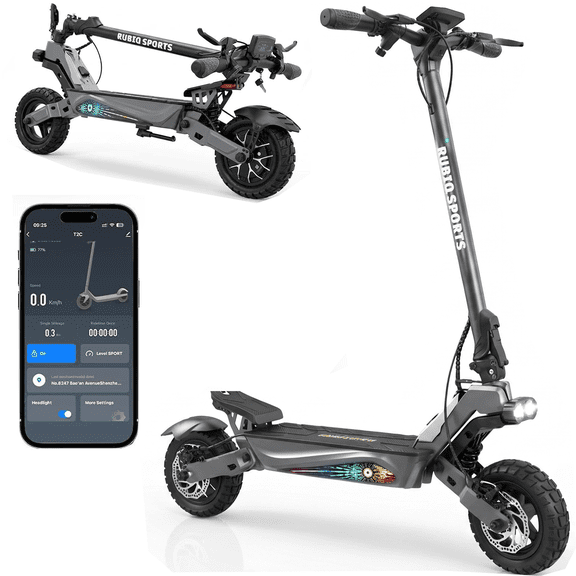 Electric Scooters,1200W Peak Smart E Scooter,30Mph,40 Miles Range,10" off Road All-Terrain Tires,Dual Suspension,UL2272