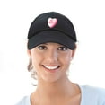 thumbnail image 5 of DALIX Be Mine Valentine's Day Candy Hat Womens Embroidered Baseball Cap in Black, 5 of 6