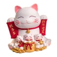thumbnail image 4 of Alcancía de gato Maneki Neko, figura decorativa de gato para Pascua rojo, 4 of 9