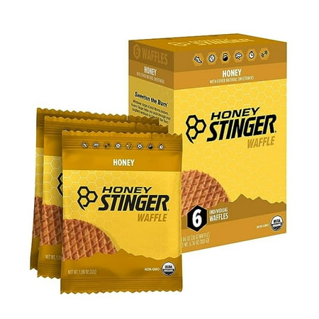 Pack of 4, Honey Stinger Honey Waffle Box, 6 pcs - 6.36 oz