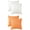 White/Orange, variant on Unique Bargains Pack of 4 Solid Striped Throw Pillow Covers Plush Faux Fur Pillow Cover White/Light Brown 16" x 16"