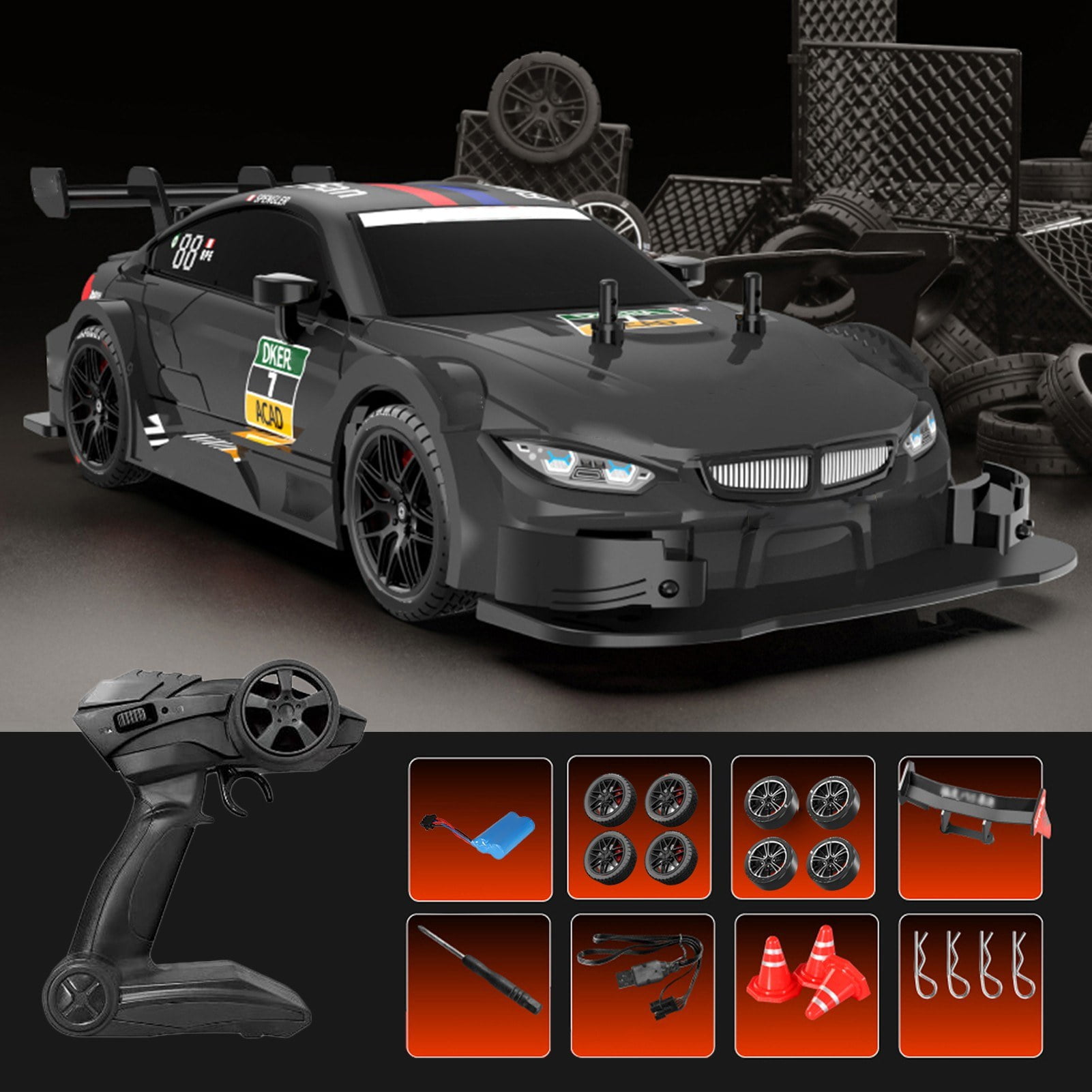 1/16 Scale 2.4GHz 4WD Remote Control Race Car