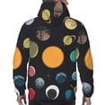 thumbnail image 7 of Picia Planets And Their Moons Pattern Casual Men's Hoodie - Lightweight Hooded Sweatshirt with Kangaroo Pocket, Comfortable Pullover for Everyday, Travel-XX-Large, 7 of 7