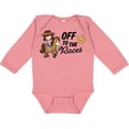 thumbnail image 3 of Inktastic Off To The Races with Cowgirl on Horse Girls Long Sleeve Baby Bodysuit, 3 of 5