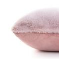 thumbnail image 4 of Mellowdy Faux Rabbit Fur Decorative Throw Pillow Covers (Dusty Rose, 20x20 inches) - 1 Count, 4 of 10