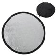 thumbnail image 1 of 60cm / 23.6in 2 in 1 Photography Lighting Reflector Portable Collapsible Photo Studio Reflector with Carrying BagSilver and White, 1 of 3