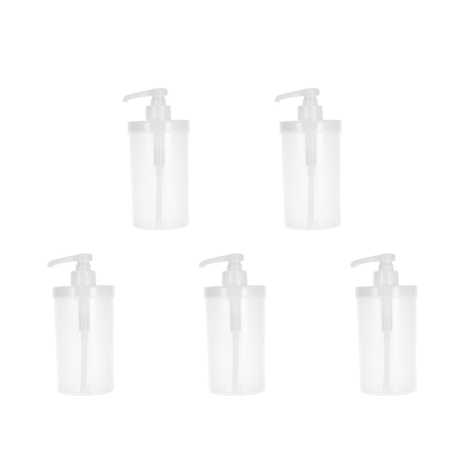 OUNONA 5pcs Syrup Pump Dispenser Hand Press Syrup Bottle Press Type Dispenser Bottle Plastic Syrup Dispenser Hand Press Syrup Pump Dispenser