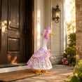 thumbnail image 2 of Floral Dress and Bonnet Set for 23 Inch Porch Goose Outfits, Vintage Lace Clothes for Front Porch Statue Decoration, Cute Accessory for Dress Up Goose, 2 of 7