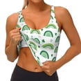 thumbnail image 3 of Balery St. Patrick's Day rainbows Pattern Racerback Sports Bras for Women - Padded Seamless High Impact Support for Yoga Gym Workout Fitness-X-Large, 3 of 8