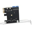 thumbnail image 3 of Yeacher SuperSpeed 2-Port USB 3.0 PCI-E PCI Express 19-pin USB3.0 4-pin Connector Low Profile, 3 of 6