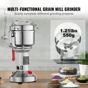KFFKFF 550g Electric Grain Mill, 2000W Speedy Commercial Spice Grinder, Stainless Steel Powder Pulverizer for Dry Grains, Spices, Cereals, Coffee, Corn, Pepper
