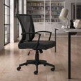 thumbnail image 2 of Homall Mid Back Office Chair Computer Ergonomic Mesh Chair Adjustable Mesh Chair with Armrest, Black, 2 of 7