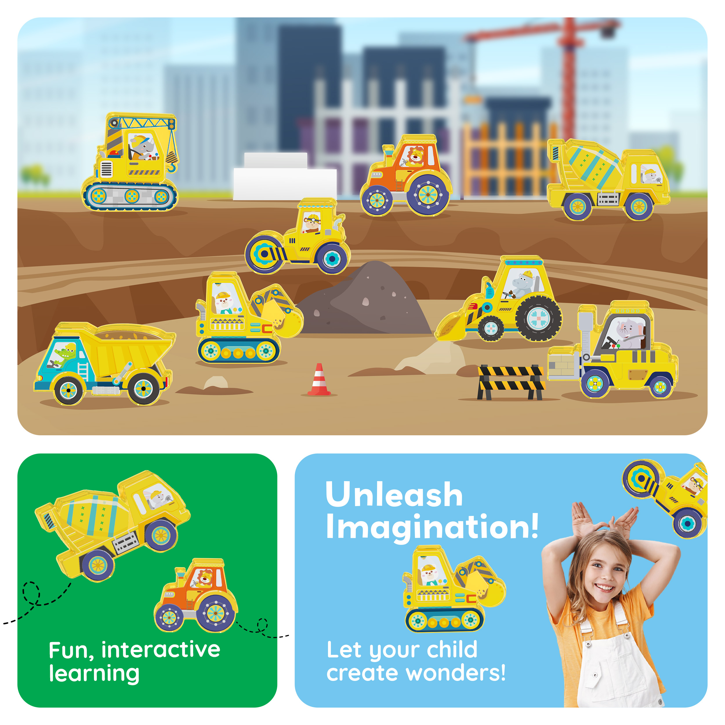 Picasso Tiles Magnetic Add-On 8-Piece Vehicle Set photo 5