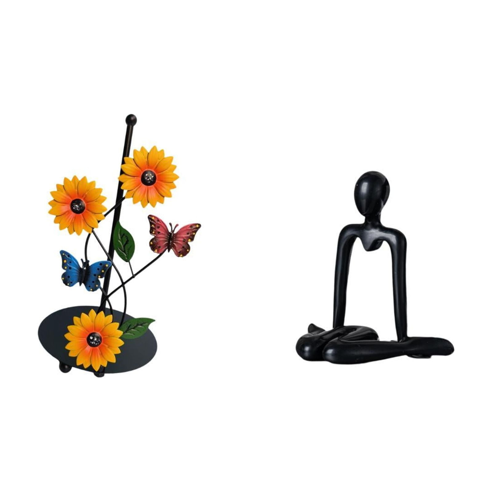Fiocias Thinker Paper Towel Holder Sculpture Dispenser Non Slip Vertical Tissue Rack Abstract Decorative Figurine Simple Tabletop Ornament Figure Statue for C