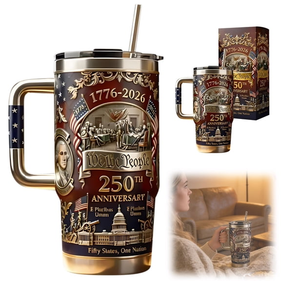 Personalized 250th Anniversary of USA Tumbler With Name, 250 Years Anniversary Personalized Name Tumbler, 1776-2026 Semiquincentennial Travel Cup, Patriotic Gift for US Citizen Family