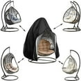 thumbnail image 4 of Xiao Hua 90.5x 78.7 inch black courtyard swing cover, egg shaped swing chair cover with zipper, waterproof, dustproof, heavy-duty weather resistant outdoor hanging chair cover, 1 piece, 4 of 4