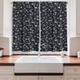 thumbnail image 2 of Ambesonne Aircraft Kitchen Curtains, Grayscale Minimal Planes, 55"x39", Charcoal Grey and Pale Grey, 2 of 3