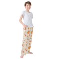 thumbnail image 3 of FORMRS Boys Pajama Pants with Pockets Size 6-8Y Kids Lounge Sleep Bottoms, Beige Fall Acorns Pattern, 3 of 8