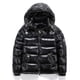 thumbnail image 2 of FeiKong Chaqueta de plumón brillante para hombre y mujer, chaqueta de invierno con capucha y lazo alto, 2 of 5