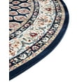 thumbnail image 5 of Unique Loom Narenj Collection Area Rug - Nottingham (5' 3" Round Navy Blue/Beige), 5 of 7
