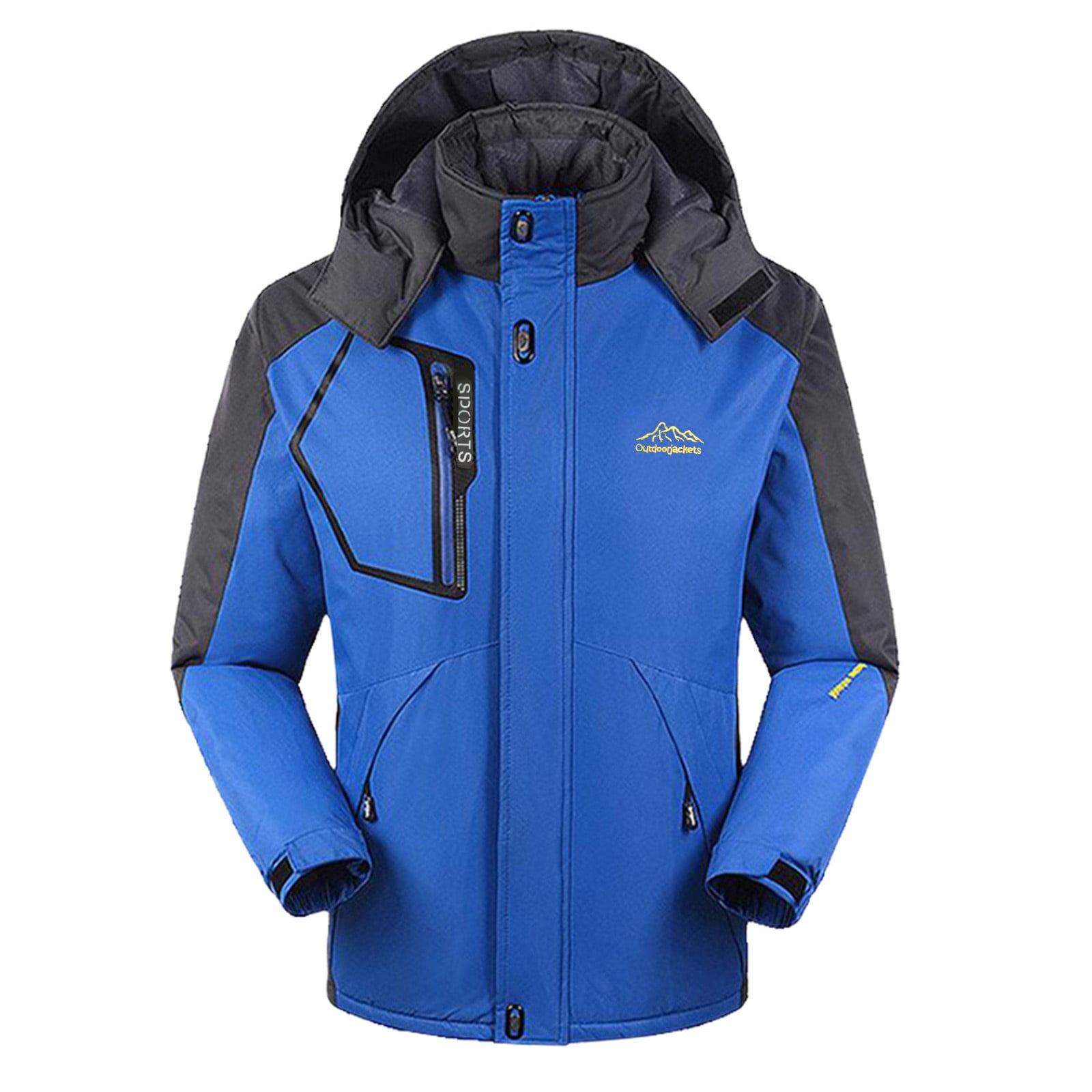 Tejiojio Winter Clearance Men's Mountain Waterproof Ski Jacket Windproof Rain Jacket Winter Warm