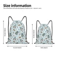 thumbnail image 2 of Saiise Winter Wonderland Light Blue Pattern Sports Drawstring Backpack - String Swim Gym Bag with Wet Proof Pocket for Women&Men-Small, 2 of 6