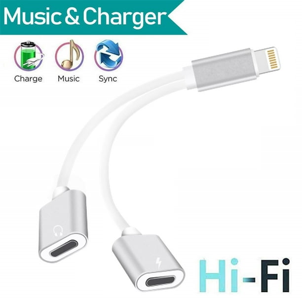 Headphones Adapter Earphones Audio Cable Aux Cord Portable Charger Dongle Headphone Jack Splitter 4 In 1 Phone Call And Music Cotrol Compatible For Iphone Walmart Com Walmart Com