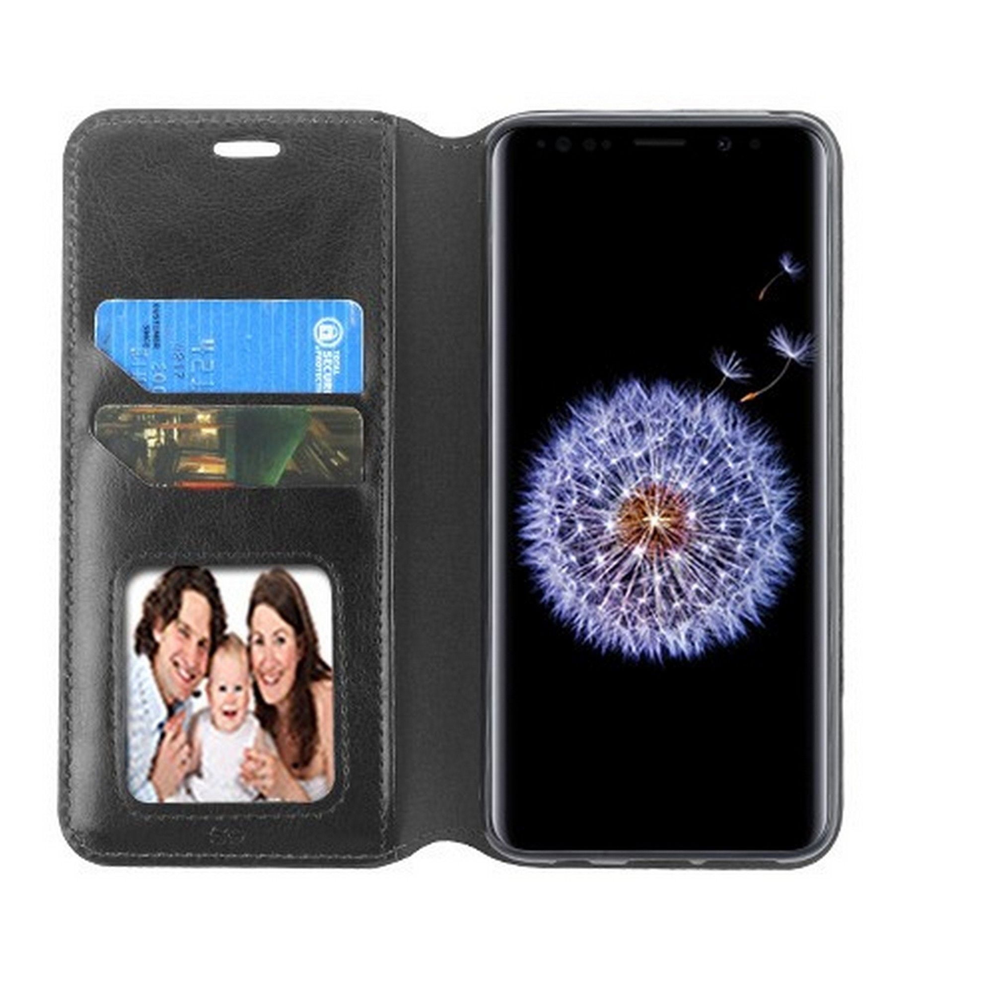 Samsung Galaxy S9 Case, by Insten MyJacket Stand Folio Flip Leather [Card Holder Slot] Wallet