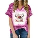 thumbnail image 1 of Top de manga corta con estampado de degradado Sexy de verano para mujer con cuello en V y estampado de día regular para mujer OAVQHLG3B Store lin121212, 1 of 4