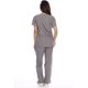 thumbnail image 2 of Conjuntos de uniforme médico para mujer Uniformes médicos de seis bolsillos (cuello en V con pantalón cargo), 2 of 5
